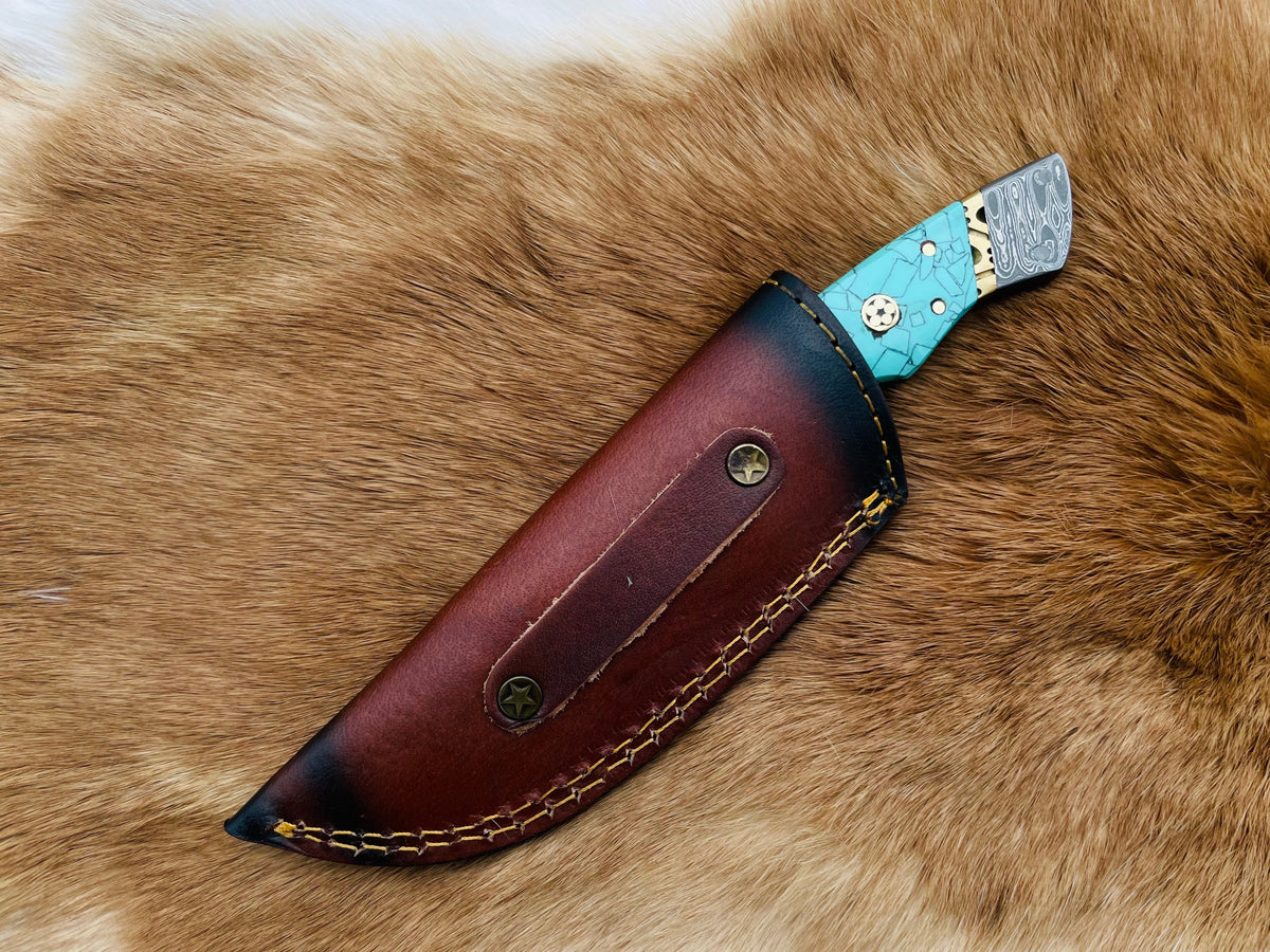 The Azure Fusion Damascus Steel Utility Knife TK-086 – Titan