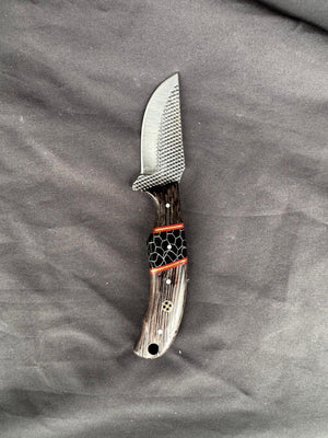 Titan "Honeycomb Timber" Skinner | High Carbon RASP Steel Blade, Honeycomb Wood Inlay TIK-005