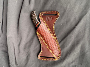 Titan "Honeycomb Timber" Skinner | High Carbon RASP Steel Blade, Honeycomb Wood Inlay TIK-005