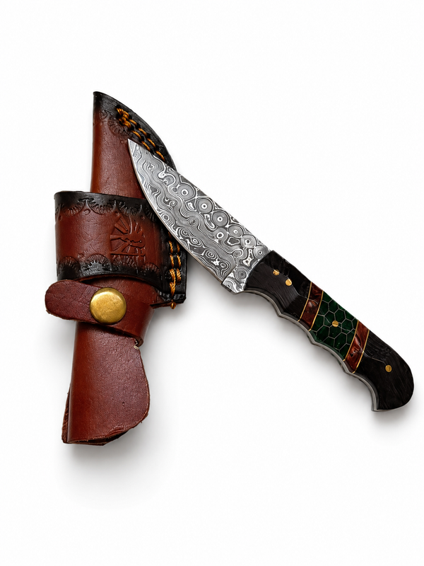 Titan Emerald Forge Damascus Utility Knife