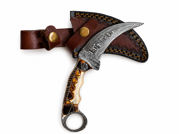 Titan Desert Fang Damascus Collector Knife
