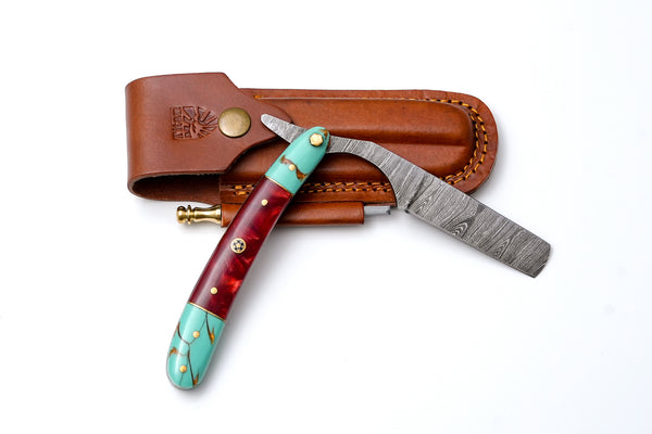 Damascus stright razor