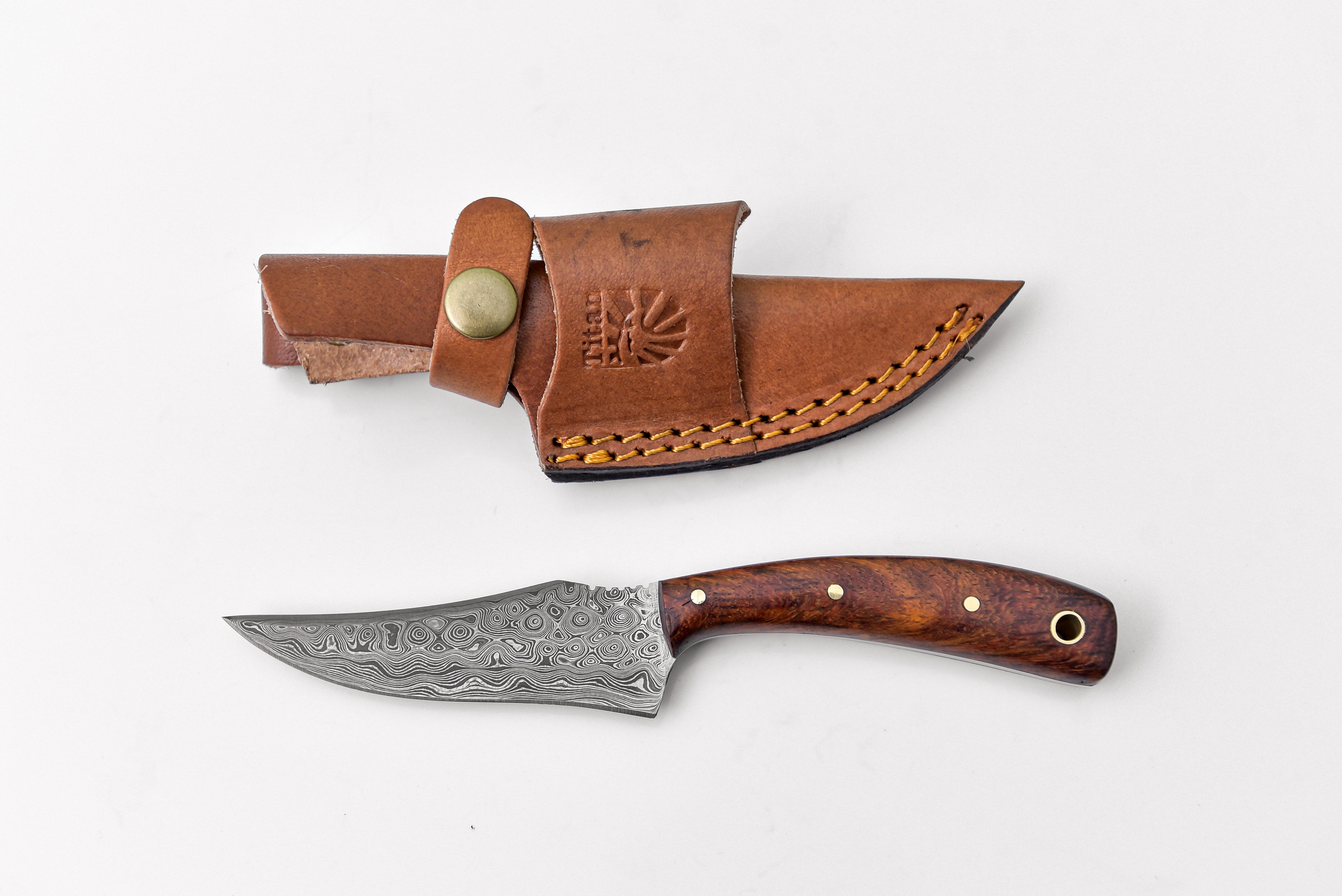 Damascus Hunting Knife, Titan Sharp Finger TD-212 – TITAN