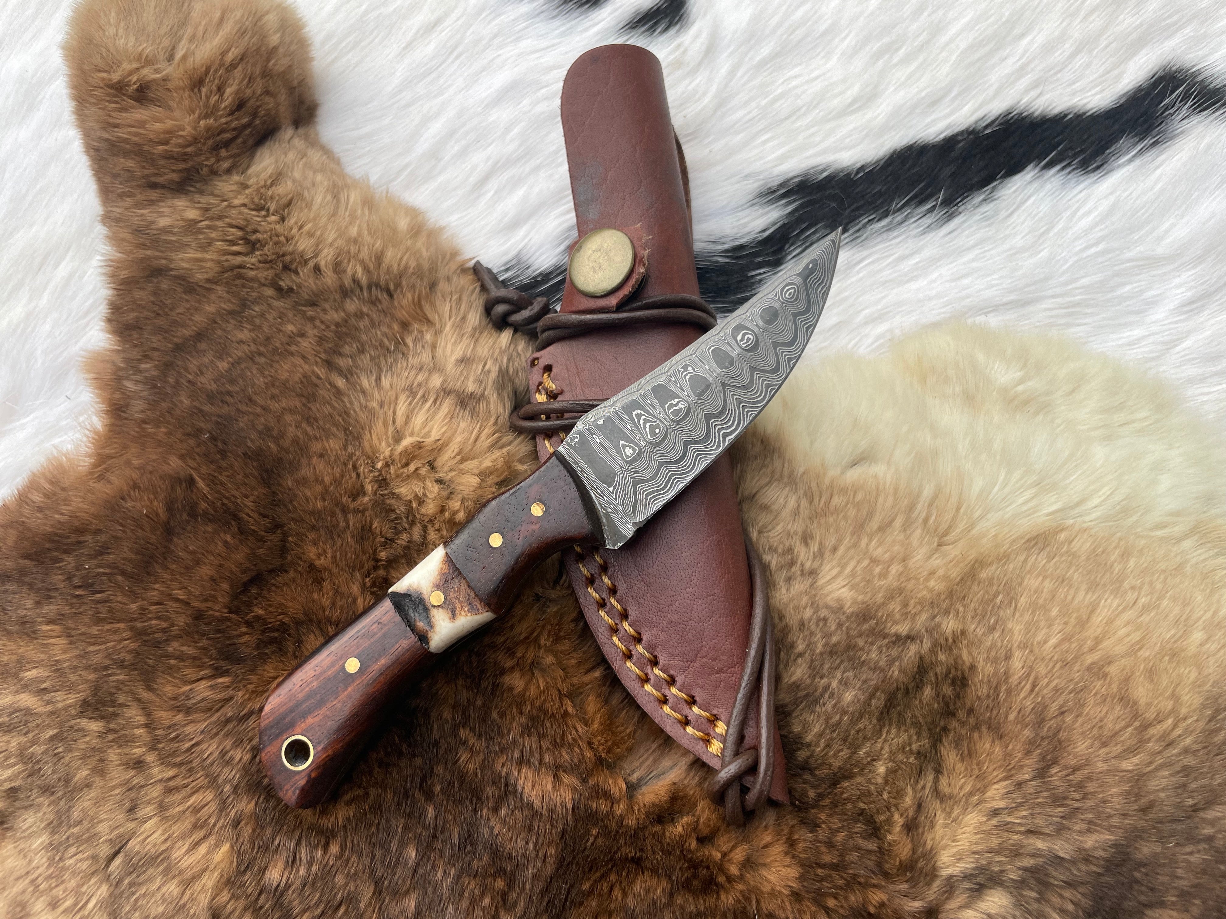 Introducing the Titan TK-060 Damascus Steel Skinner Knife with Introducing the Titan TK-060 Damascus Steel Skinner Knife with
