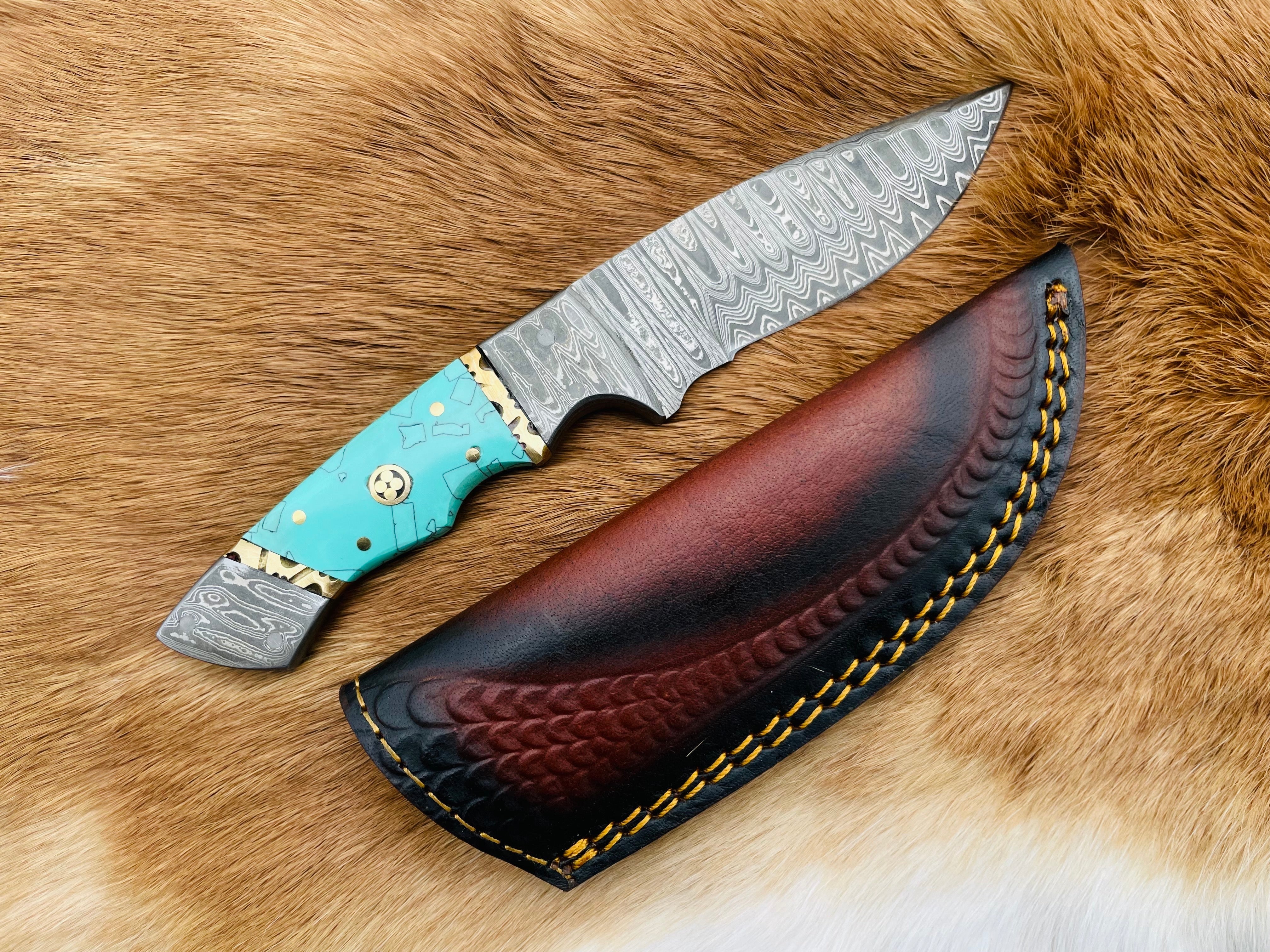 The Azure Fusion Damascus Steel Utility Knife TK-086 – Titan