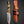 Load image into Gallery viewer, Titan "Tiger Run" Damascus Hunting Knife | Wenge &amp; Tigerwood Segmented Handle | Two-Tone Hand-Tooled Leather Sheath TK-518
