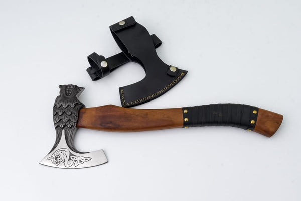 Viking Wolf Warrior Axe
