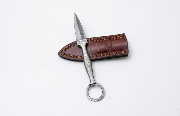 Damascus Ring Dagger Knife
