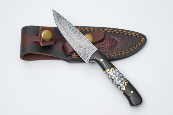 Titan HexForge Damascus Utility Knife - TK-601