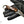 Damascus Flash Ring Skinner with Rose Wood Scales - Curved Fixed Blade Knife TD-199