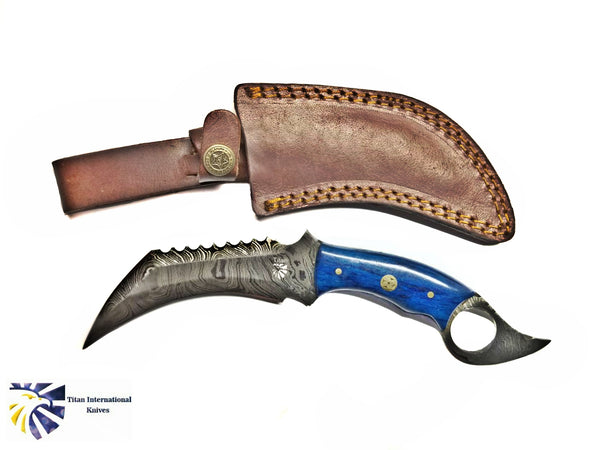Damascus Wicked Karambit by Titan TD-179