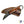 Damascus Flash Ring Skinner with Rose Wood Scales - Curved Fixed Blade Knife TD-199