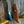 Load image into Gallery viewer, Damascus Hunting Knife Dyed Blue Bone Handle TD-601
