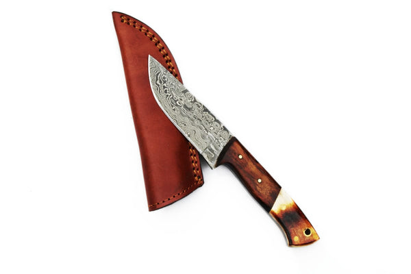 Damascus Steel Hunting EDC knife TD-700