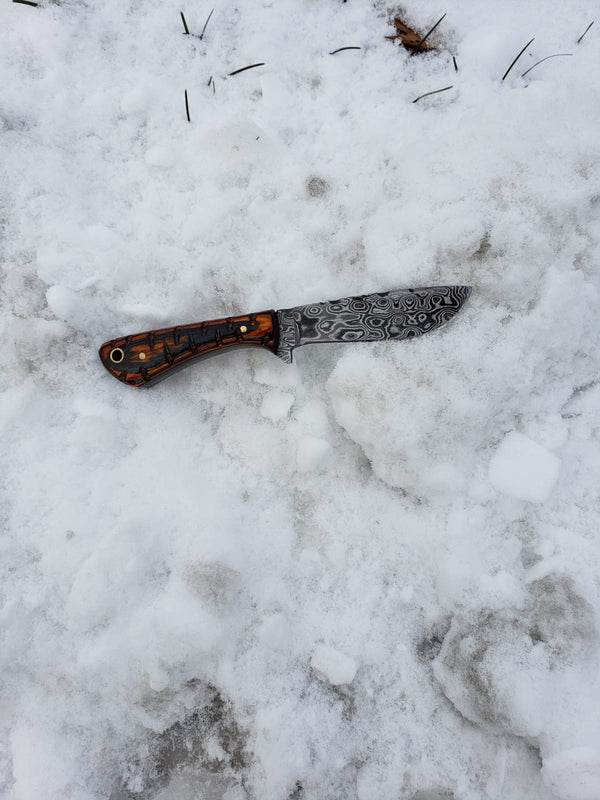 Damascus Knife perfect Utility Neck Knife TD-239