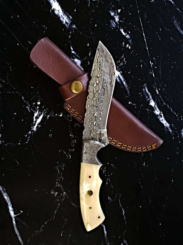 Damascus Titan Terrain- Damascus Steel knife/ Full tang/ Drop point TD-302